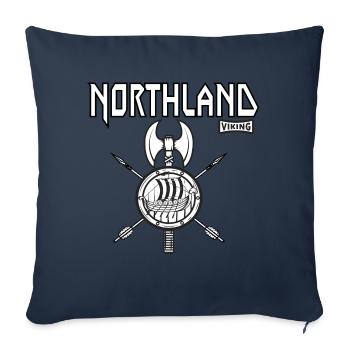 viillage 4 - Housse de coussin décorative 45 x 45 cm - bleu marine - Devant