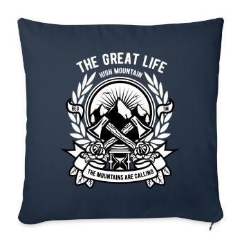 Lumberjack mountains forest ax life freedom hiking - Sofa pillowcase 17,3'' x 17,3'' (45 x 45 cm) - navy - Front