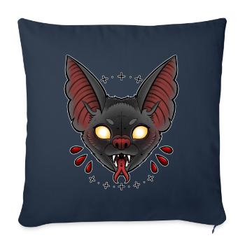 Night creature in color print - Sofa pillowcase 17,3'' x 17,3'' (45 x 45 cm) - navy - Front