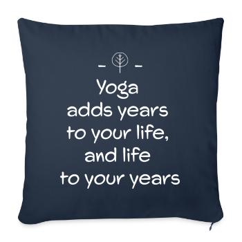 Yoga - Housse de coussin décorative 45 x 45 cm - bleu marine - Devant