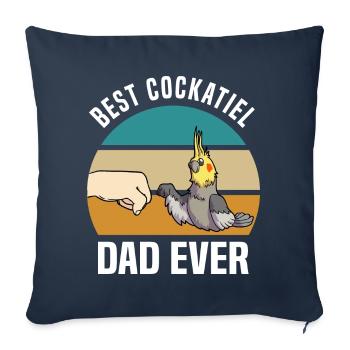 Cockatiels | Cockatiel Pet Cadeau - Housse de coussin décorative 45 x 45 cm - bleu marine - Devant