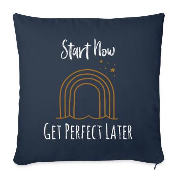 Mindset Start Now Minimalist Bohemian Rainbow Insp - Sofa pillowcase 17,3'' x 17,3'' (45 x 45 cm) - navy - Front