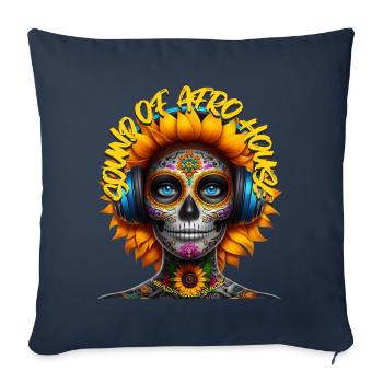 SOUND OF AFRO HOUSE - Cool Creature & Headphones! - Sofa pillowcase 17,3'' x 17,3'' (45 x 45 cm) - navy - Front