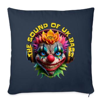 THE SOUND OF UK BASS - Cool Clown with Headphones! - Sofa pillowcase 17,3'' x 17,3'' (45 x 45 cm) - navy - Front