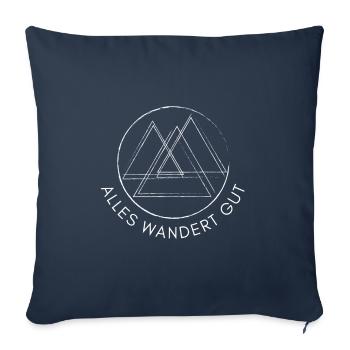 Berge / Alles Wandert Gut - Sofakissenbezug 45 x 45 cm - Navy - Vorne