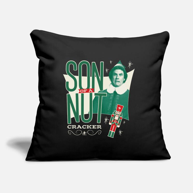 Buddy The Elf With Nutcracker & Quote Sofa pillowcase 17,3'' x 17,3'' (45 x 45 cm)