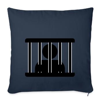 Hinter gittern - Sofakissenbezug 45 x 45 cm - Navy - Vorne