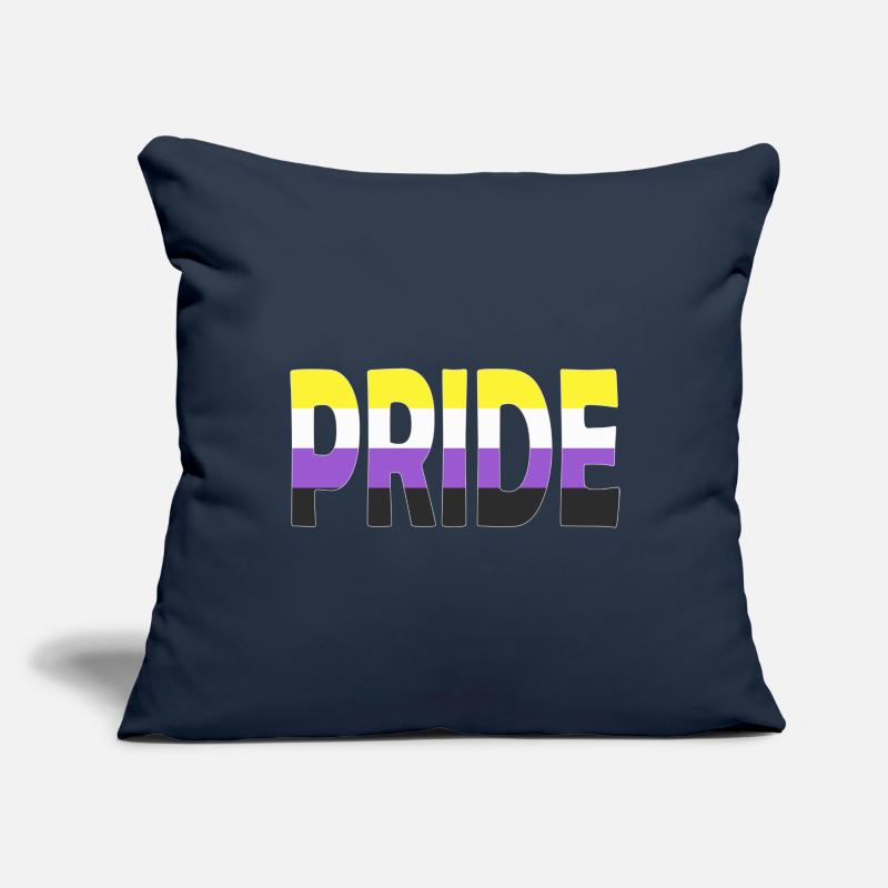 Pride lettering Non-Binary Non-Binary LGBTQ Sofa pillowcase 17,3'' x 17,3'' (45 x 45 cm)