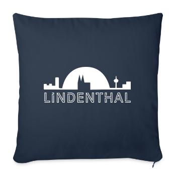 Köln Lindenthal Veedelstuf - Sofakissenbezug 45 x 45 cm - Navy - Vorne