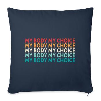 My body My decision - Sofa pillowcase 17,3'' x 17,3'' (45 x 45 cm) - navy - Front