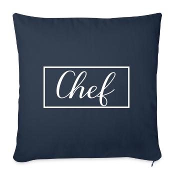 Chef Proud Graduated Chef Culinary Art Student - Sofa pillowcase 17,3'' x 17,3'' (45 x 45 cm) - navy - Front