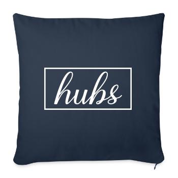 Hubs Matching Engagement Wedding Honeymoon - Sofa pillowcase 17,3'' x 17,3'' (45 x 45 cm) - navy - Front
