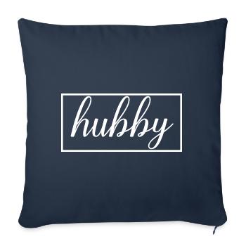 Lune de miel de mariage de mariage de fiançailles de mariée - Housse de coussin décorative 45 x 45 cm - bleu marine - Devant