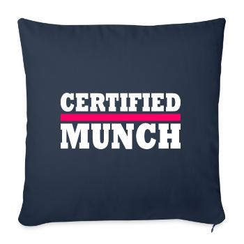 Certified munch - Sofa pillowcase 17,3'' x 17,3'' (45 x 45 cm) - navy - Front