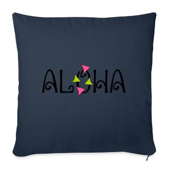 ALOHA - Housse de coussin décorative 45 x 45 cm - bleu marine - Devant