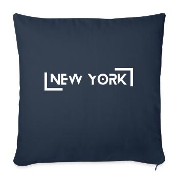 New York - Housse de coussin décorative 45 x 45 cm - bleu marine - Devant
