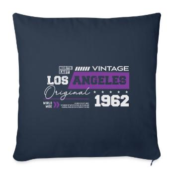 1962 Vintage Born Legend 62 Birthday - Sofa pillowcase 17,3'' x 17,3'' (45 x 45 cm) - navy - Front