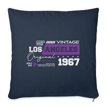 1967 Vintage Born Legend 57 Birthday - Sofa pillowcase 17,3'' x 17,3'' (45 x 45 cm) - navy - Front