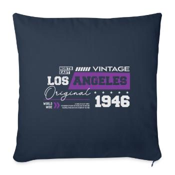 1946 Vintage Born Legend 78 Birthday - Sofa pillowcase 17,3'' x 17,3'' (45 x 45 cm) - navy - Front