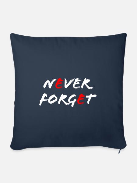 Never Forget - Sofakissenbezug 45 x 45 cm - Navy
