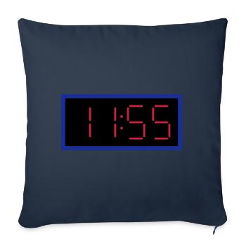★ design colors changeable ★ digital clock 11:55 clock - Sofa pillowcase 17,3'' x 17,3'' (45 x 45 cm) - navy - Front
