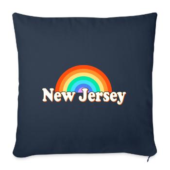 New Jersey - Housse de coussin décorative 45 x 45 cm - bleu marine - Devant