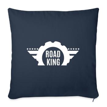 ROAD KING - Biker Motorcycle Freedom USA Retro - Sofa pillowcase 17,3'' x 17,3'' (45 x 45 cm) - navy - Front