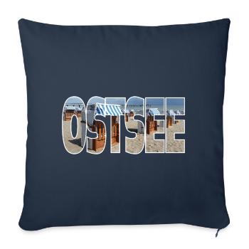 mer Baltique - Housse de coussin décorative 45 x 45 cm - bleu marine - Devant