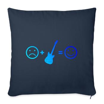 guitar electric guitar classical guitar electric guitar - Sofa pillowcase 17,3'' x 17,3'' (45 x 45 cm) - navy - Front
