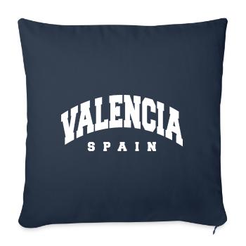 Valence - Housse de coussin décorative 45 x 45 cm - bleu marine - Devant