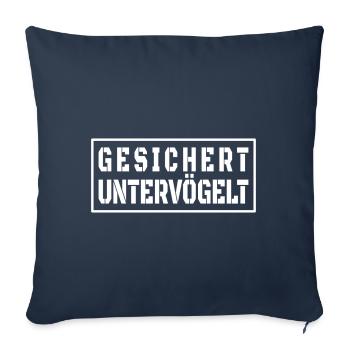 Underbirds sécurisé pour la fête des pères style Malle - Housse de coussin décorative 45 x 45 cm - bleu marine - Devant