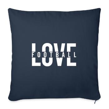 LOVE FOOTBALL USA American Football - Sofakissenbezug 45 x 45 cm - Navy - Vorne
