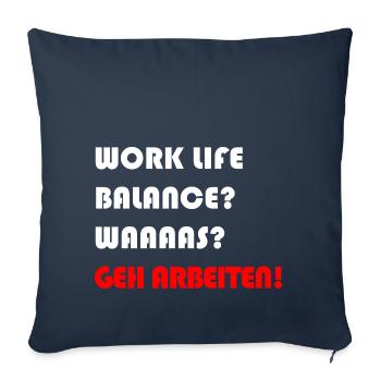 WORK LIFE BALANCE ARBEIT - Sofakissenbezug 45 x 45 cm - Navy - Vorne
