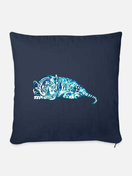 Shiny Tiger - Sofakissenbezug 45 x 45 cm - Navy