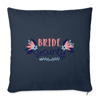 Mariée 2 - Housse de coussin décorative 45 x 45 cm - bleu marine - Devant