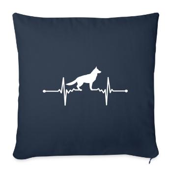 Berger blanc - Berger blanc - Housse de coussin décorative 45 x 45 cm - bleu marine - Devant