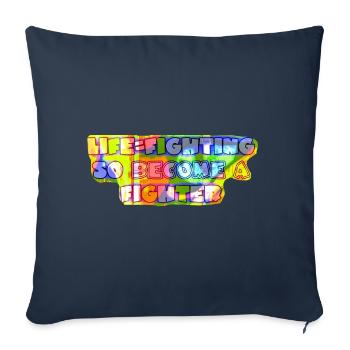 Liftening Theme Inspirierende Typografie - Sofakissenbezug 45 x 45 cm - Navy - Vorne