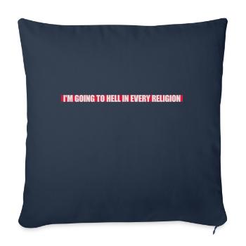 En allant en enfer - Housse de coussin décorative 45 x 45 cm - bleu marine - Devant