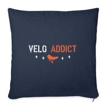 bike addict - Sofa pillowcase 17,3'' x 17,3'' (45 x 45 cm) - navy - Front