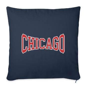 Chicago - Housse de coussin décorative 45 x 45 cm - bleu marine - Devant
