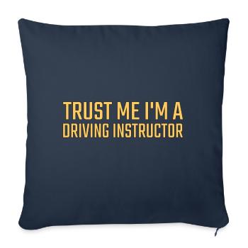 Instructeur de conduite Trust me Drive Tutor - Housse de coussin décorative 45 x 45 cm - bleu marine - Devant