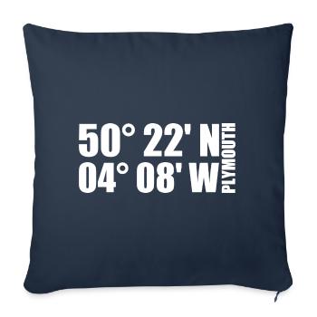 Coordonnées de Plymouth - Housse de coussin décorative 45 x 45 cm - bleu marine - Devant