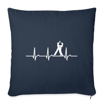 ECG curve - heart curve - pulse - dancing - couple dance - Sofa pillowcase 17,3'' x 17,3'' (45 x 45 cm) - navy - Front