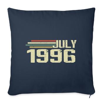 Birthday July 1996 Year 1996 July Vintage 1996 - Sofa pillowcase 17,3'' x 17,3'' (45 x 45 cm) - navy - Front