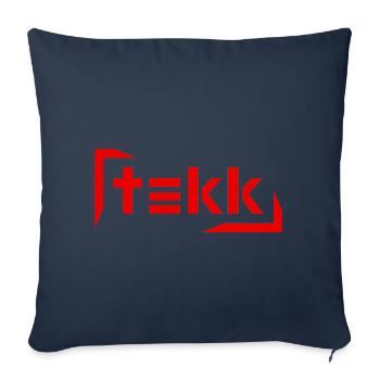 Hardtekk - Tekk - Techno - Tekk lettering - Sofa pillowcase 17,3'' x 17,3'' (45 x 45 cm) - navy - Front