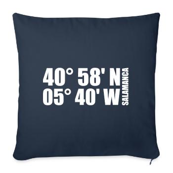 Salamanca Coordinates - Sofa pillowcase 17,3'' x 17,3'' (45 x 45 cm) - navy - Front