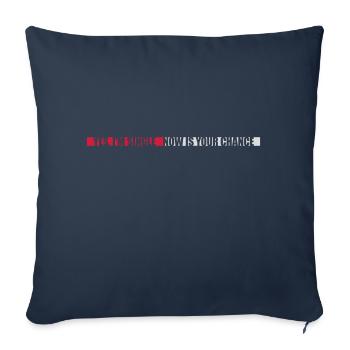célibataire maintenant votre chance - Housse de coussin décorative 45 x 45 cm - bleu marine - Devant