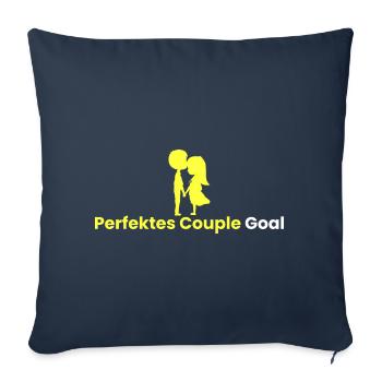 Perfect Couple Goal - Sofa pillowcase 17,3'' x 17,3'' (45 x 45 cm) - navy - Front
