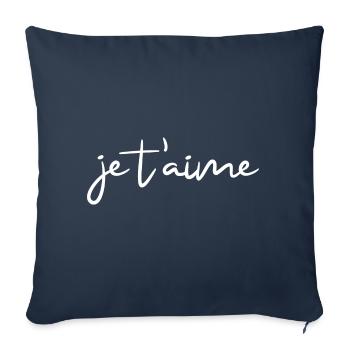 je t'aime - Sofakissenbezug 45 x 45 cm - Navy - Vorne