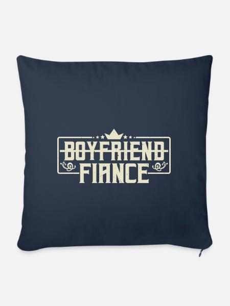 Boyfriend Fiance Engagement - Sofakissenbezug 45 x 45 cm - Navy